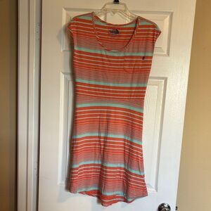 The North Face women’s orange and blue striped dress size small